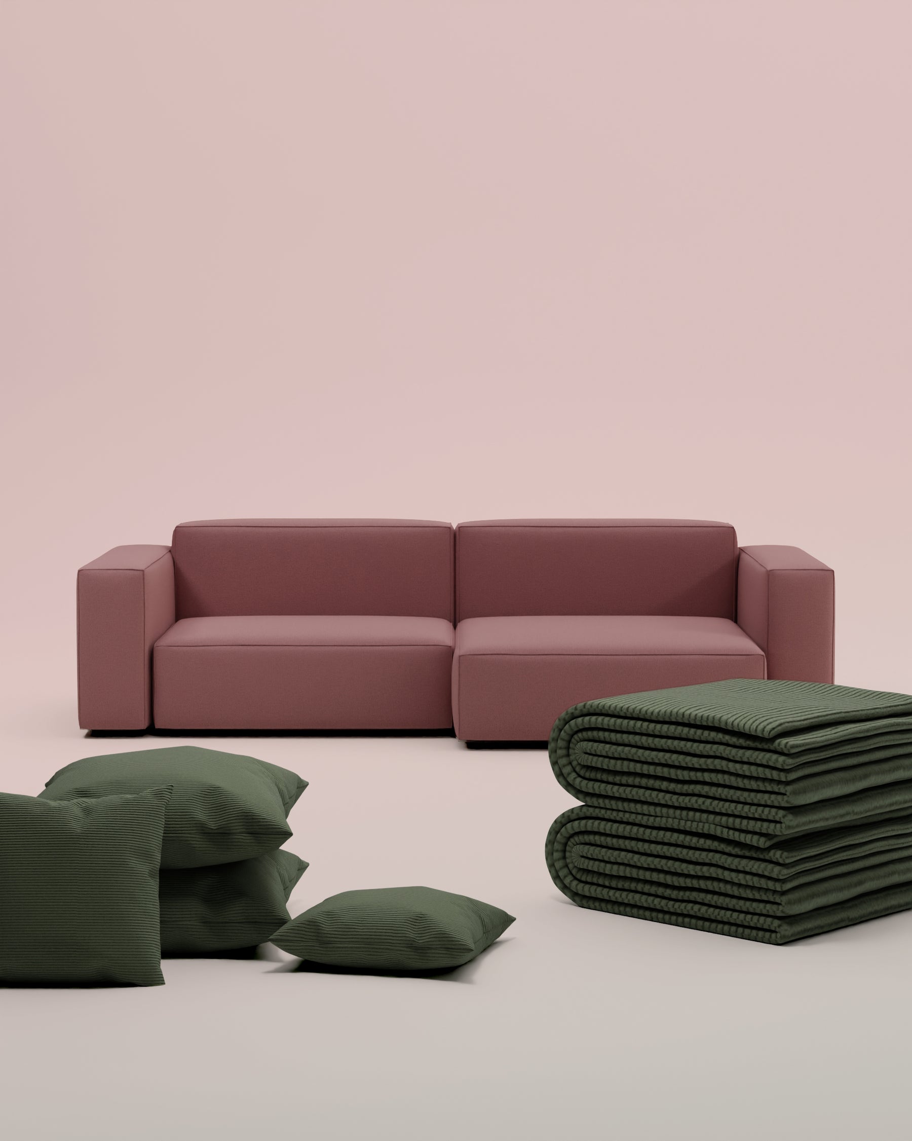 3 in 1 Set Modulares Ecksofa Harvey 4-Sitzer mit Schlaffunktion