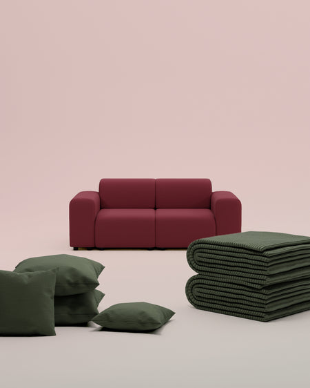 3 in 1 set modular sofa Nina 2-seater with sleep function