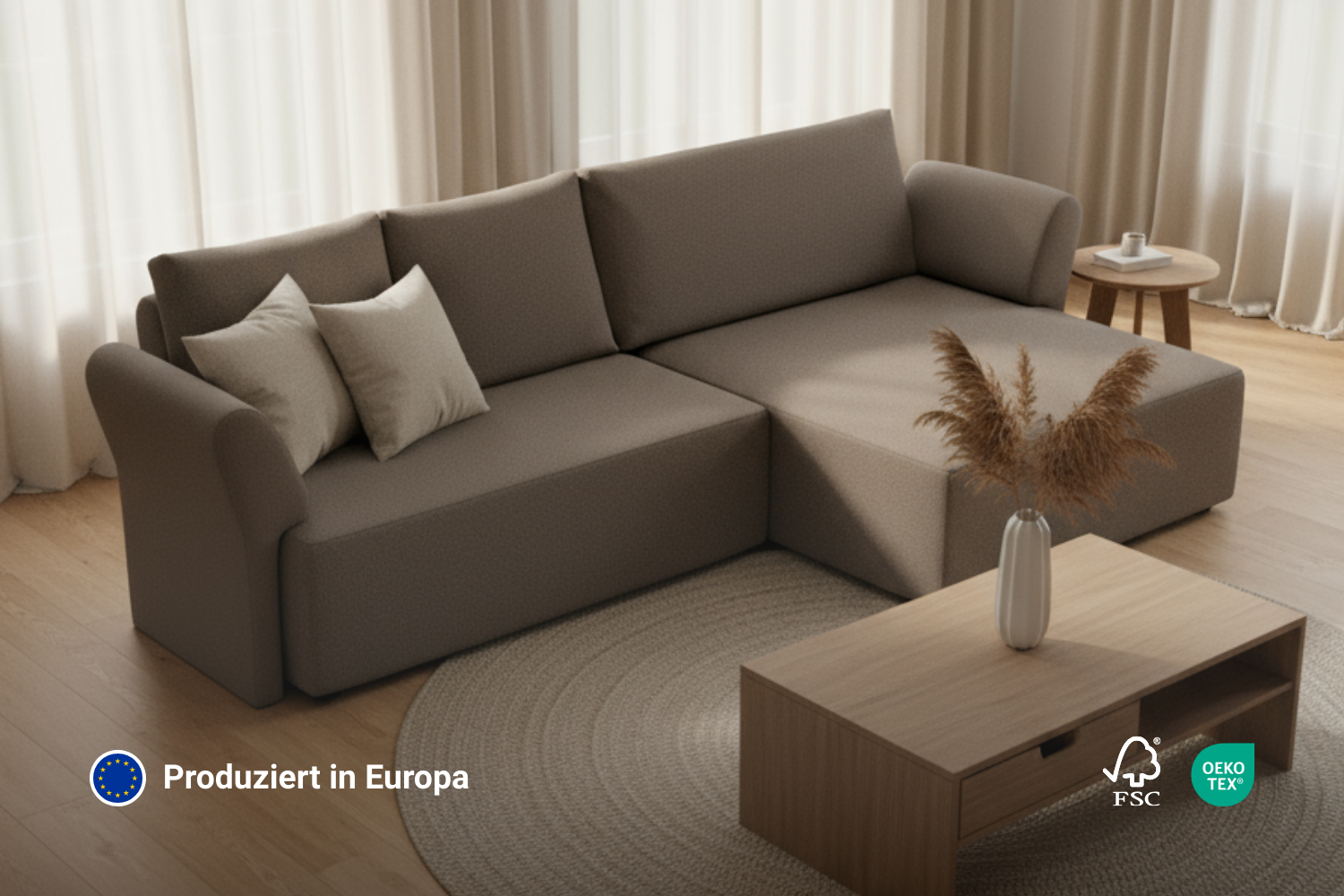 Modular Sofa Amy 4-Seater with Sleeper Function