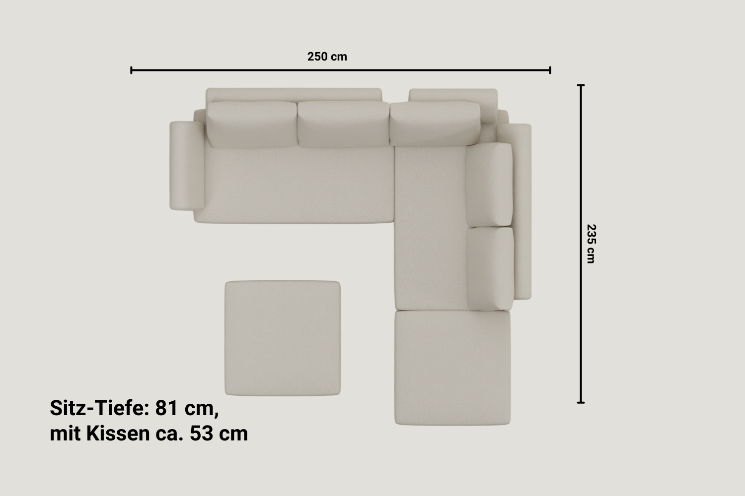 Modular Corner Sofa Amy with Sleeper Function