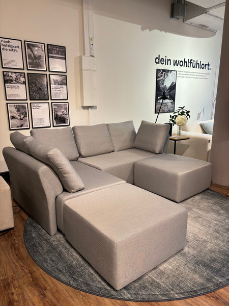 Amy modular corner sofa with sleeping function