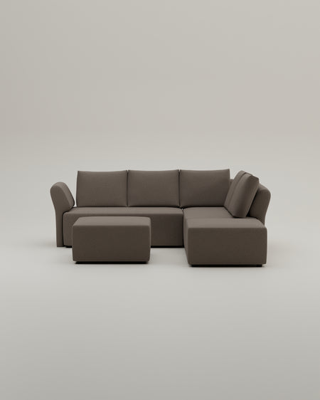 Amy modular corner sofa with sleeping function