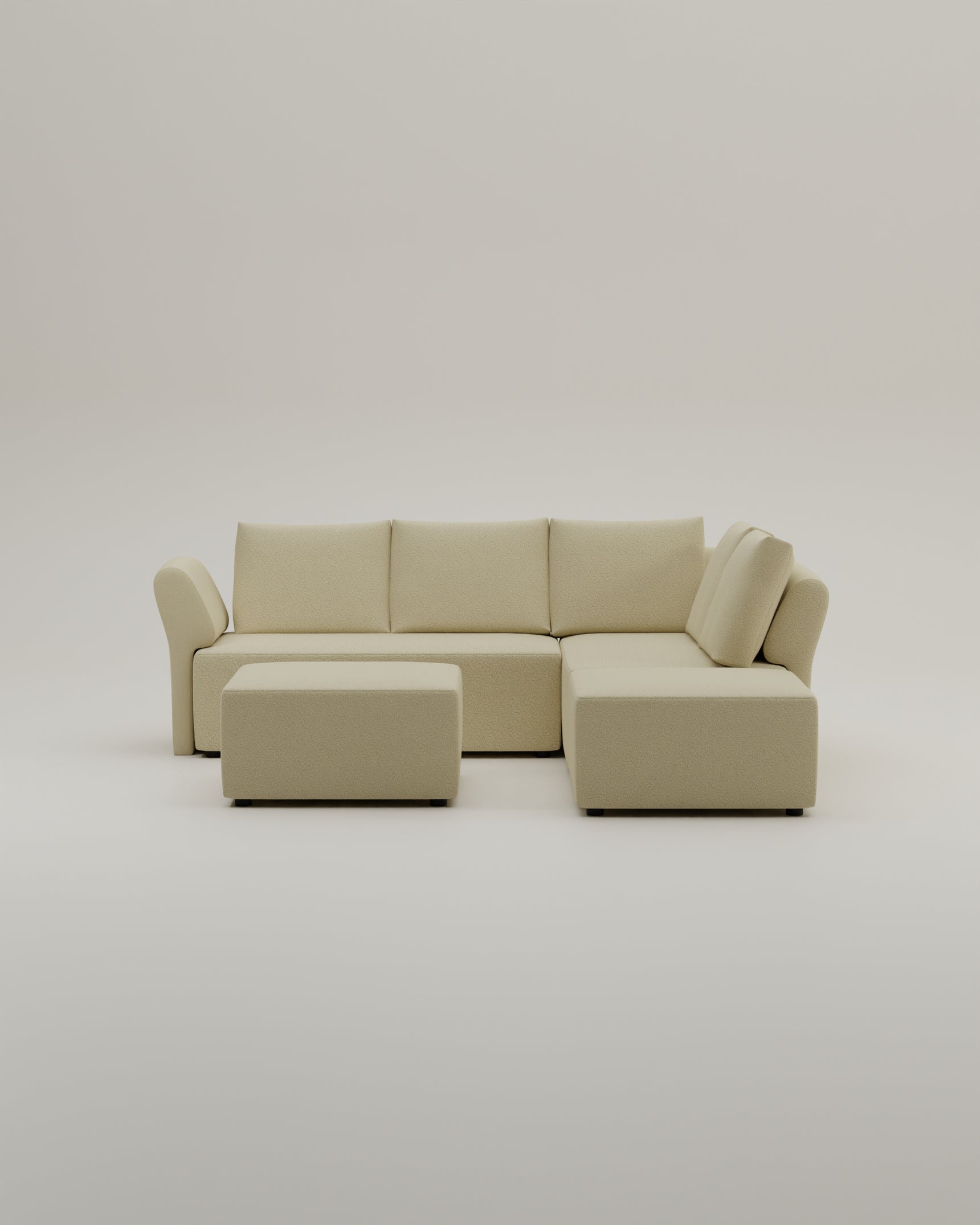 Modulares Ecksofa Amy mit Schlaffunktion
