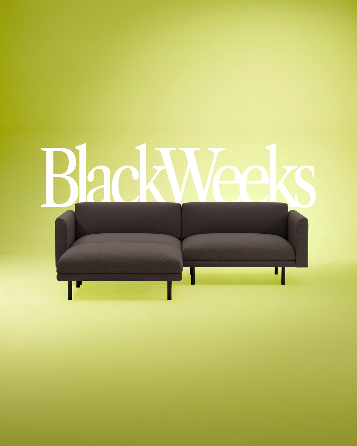 Modular sofa Aera 2.5-seater with ottoman and sleeping function