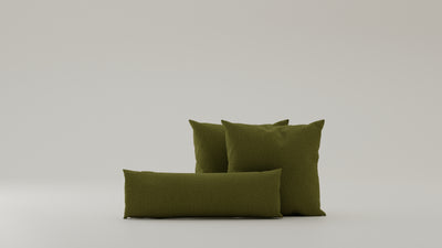 Olive-Veluno / 2x50x50cm / 1x24x75cm