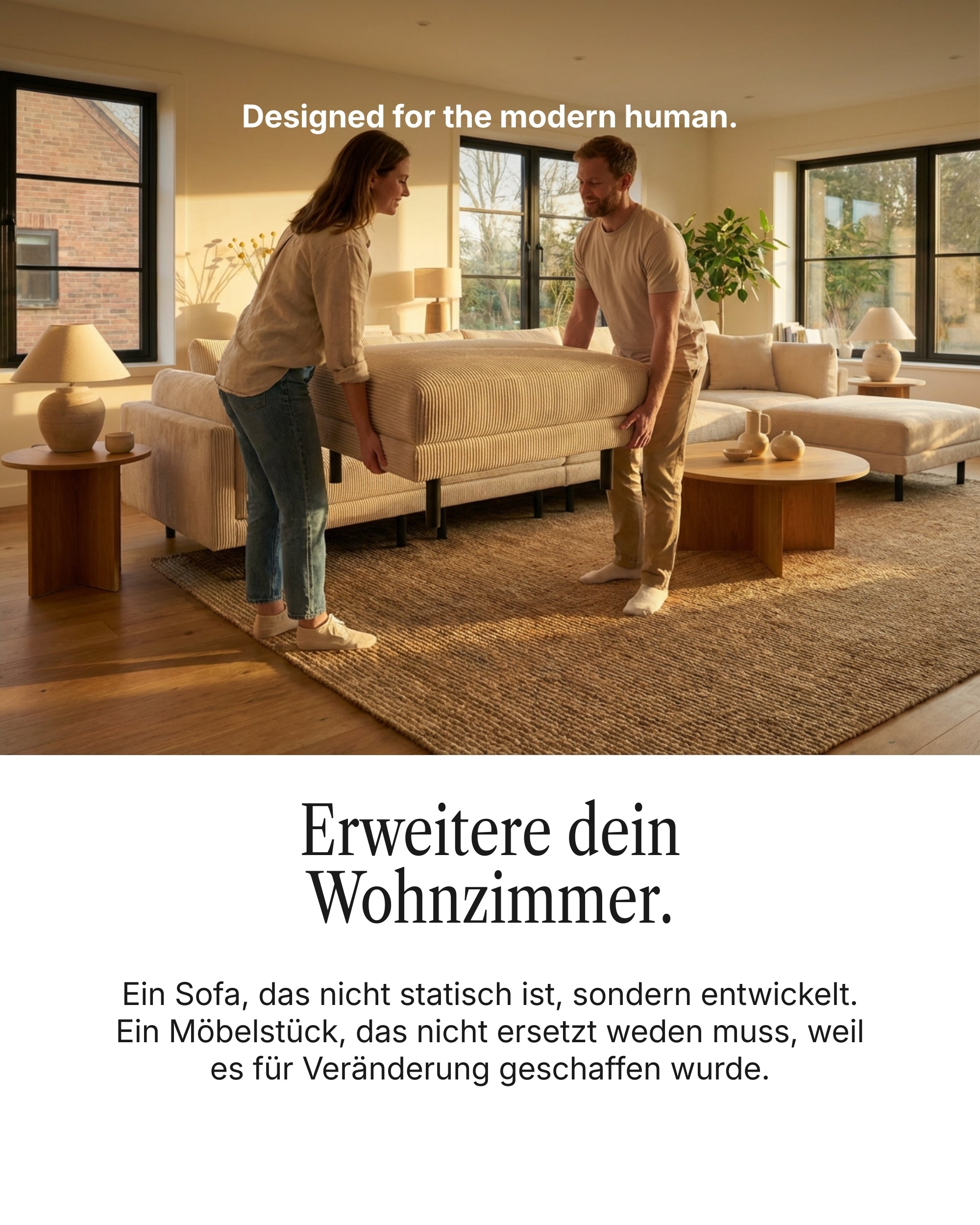 Modulares Sofa Donna 3-Sitzer mit Schlaffunktion