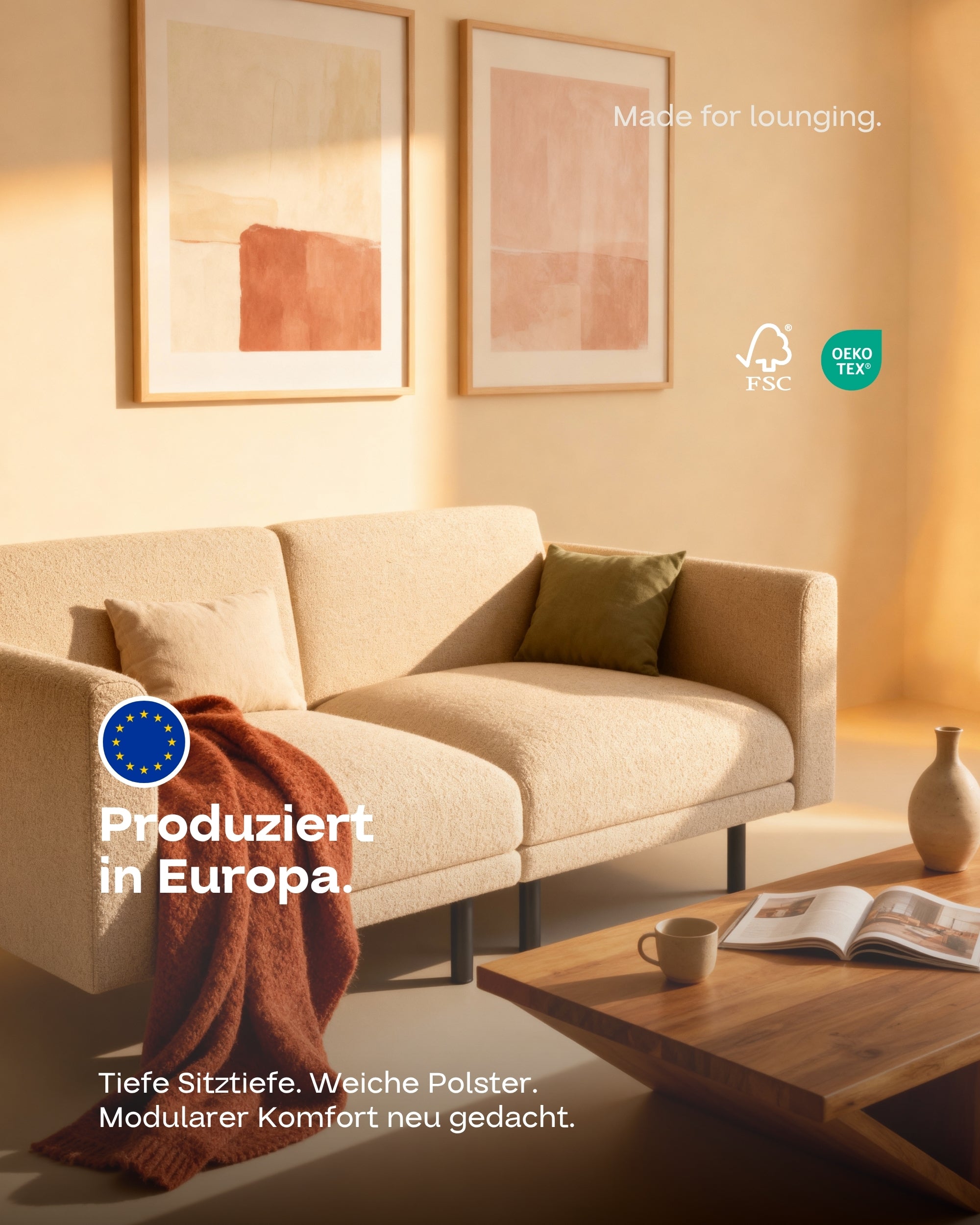 Modulares Sofa Aera 2-Sitzer