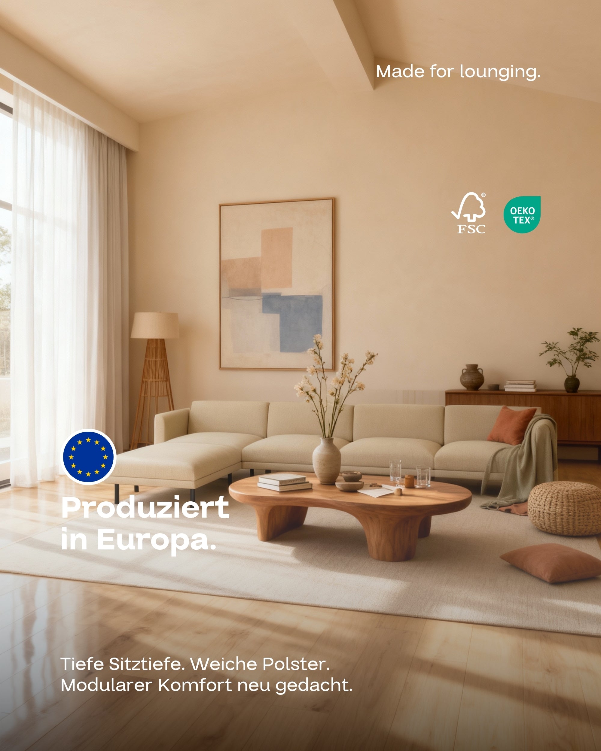 Modulares Sofa Aera 5-Sitzer mit Schlaffunktion