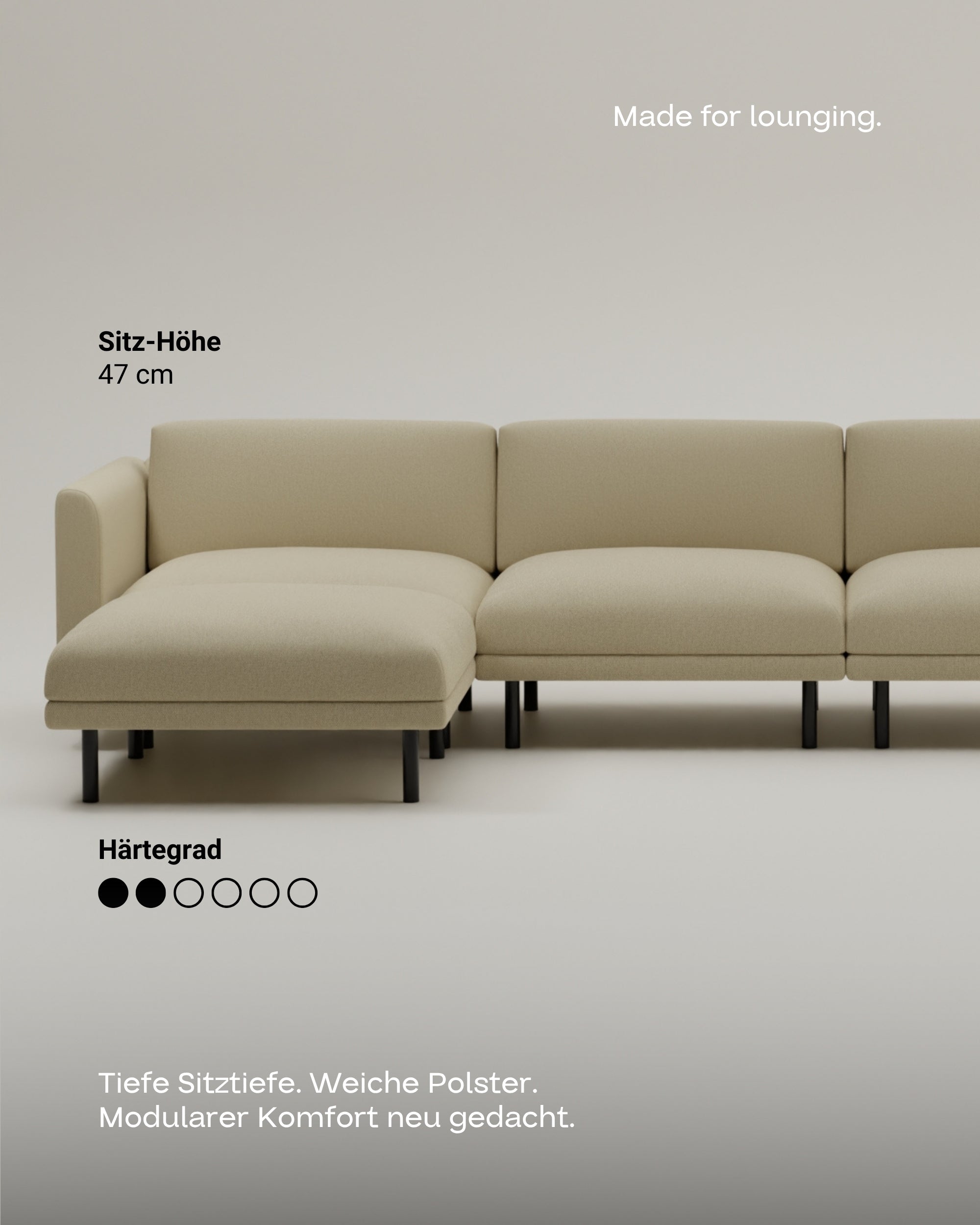 Modulares Sofa Aera 5-Sitzer mit Schlaffunktion