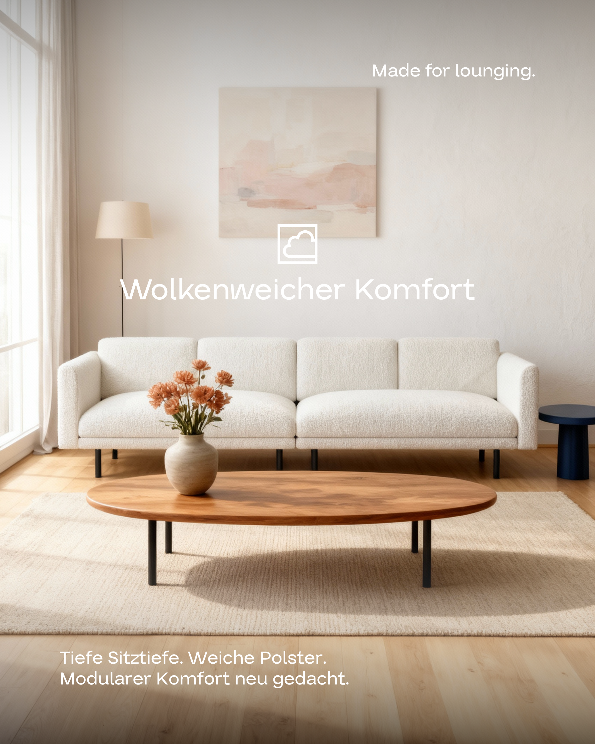 Modulares Sofa Aera 3-Sitzer mit Schlaffunktion