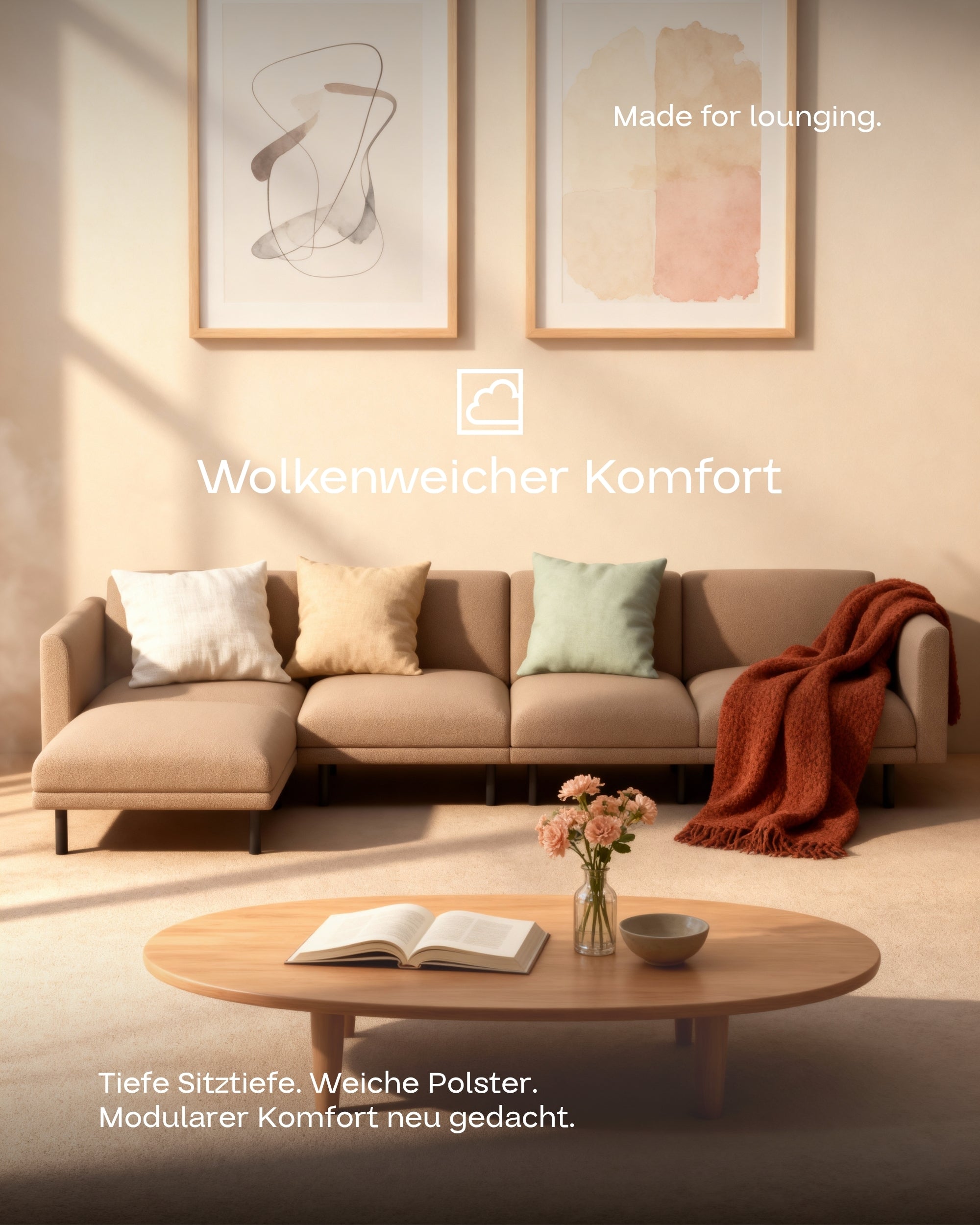 Modulares Sofa Aera 5-Sitzer mit Schlaffunktion