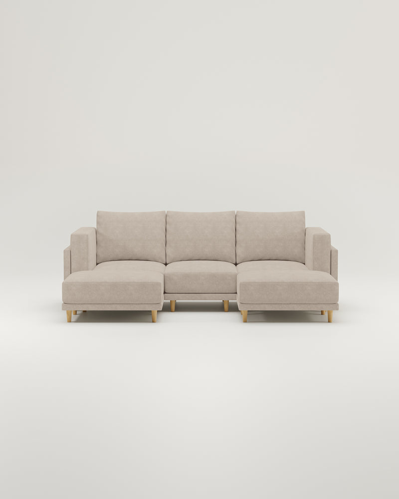 Modulares Sofa Donna U-Form mit Schlaffunktion