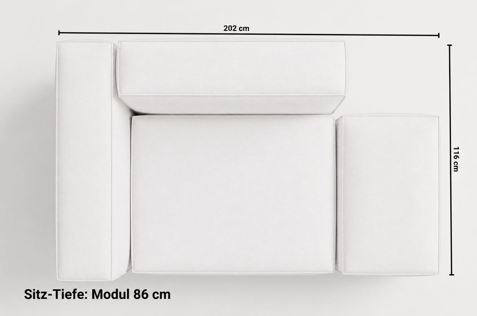 Sofa Harvey Offener 2-Sitzer