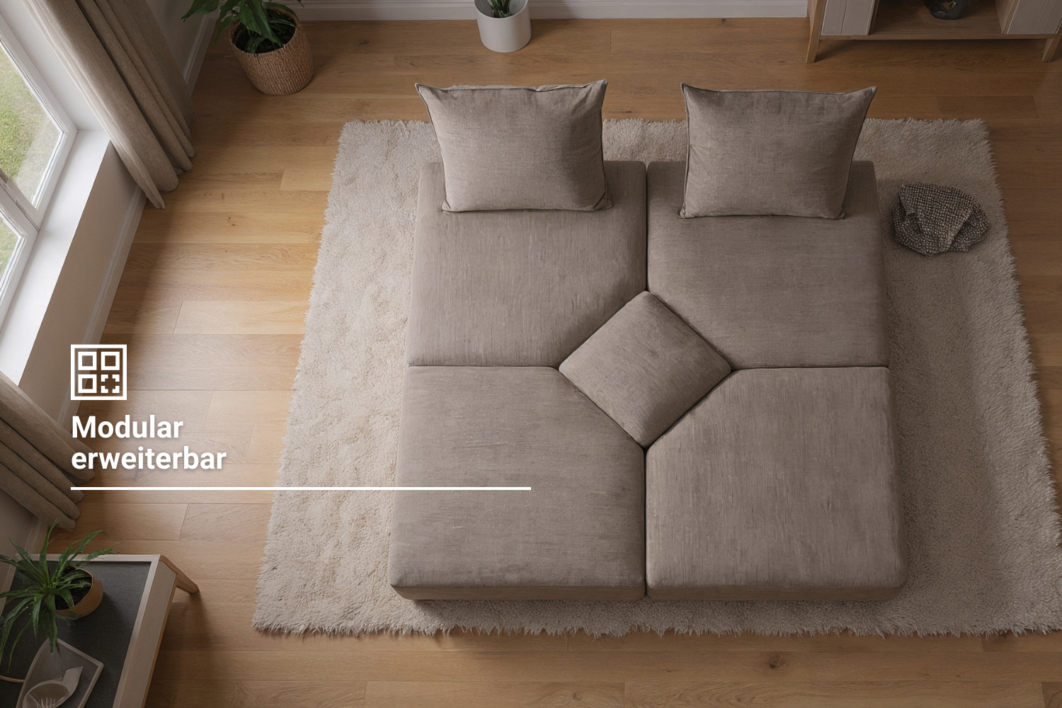 Katrina 2.0 modular sofa with sleep function