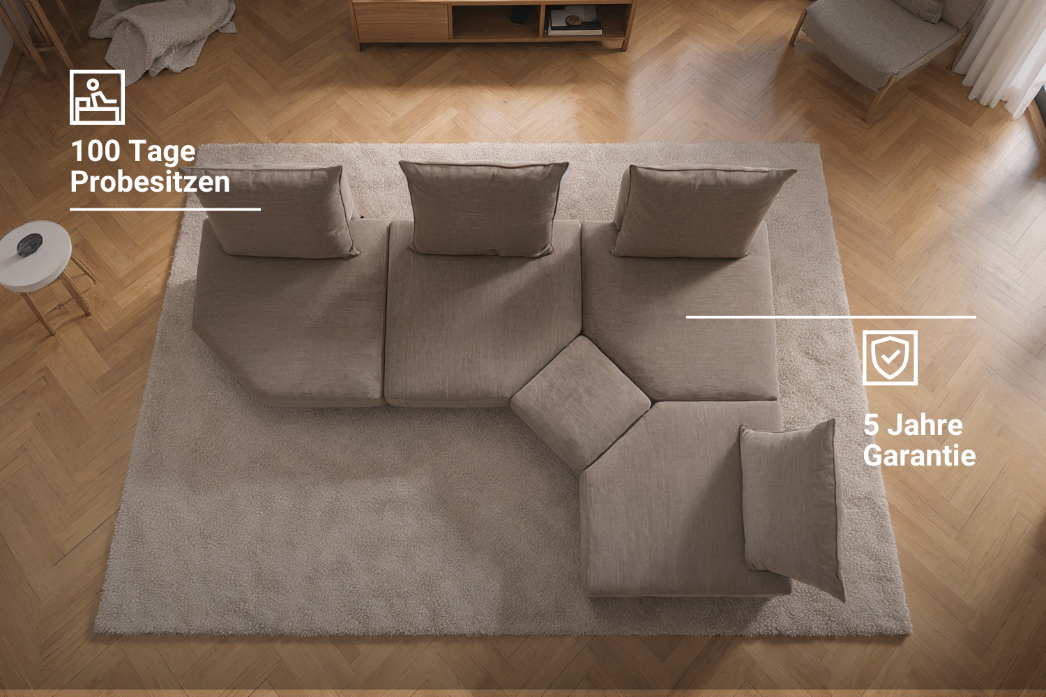 Katrina 2.0 modular sofa with sleep function