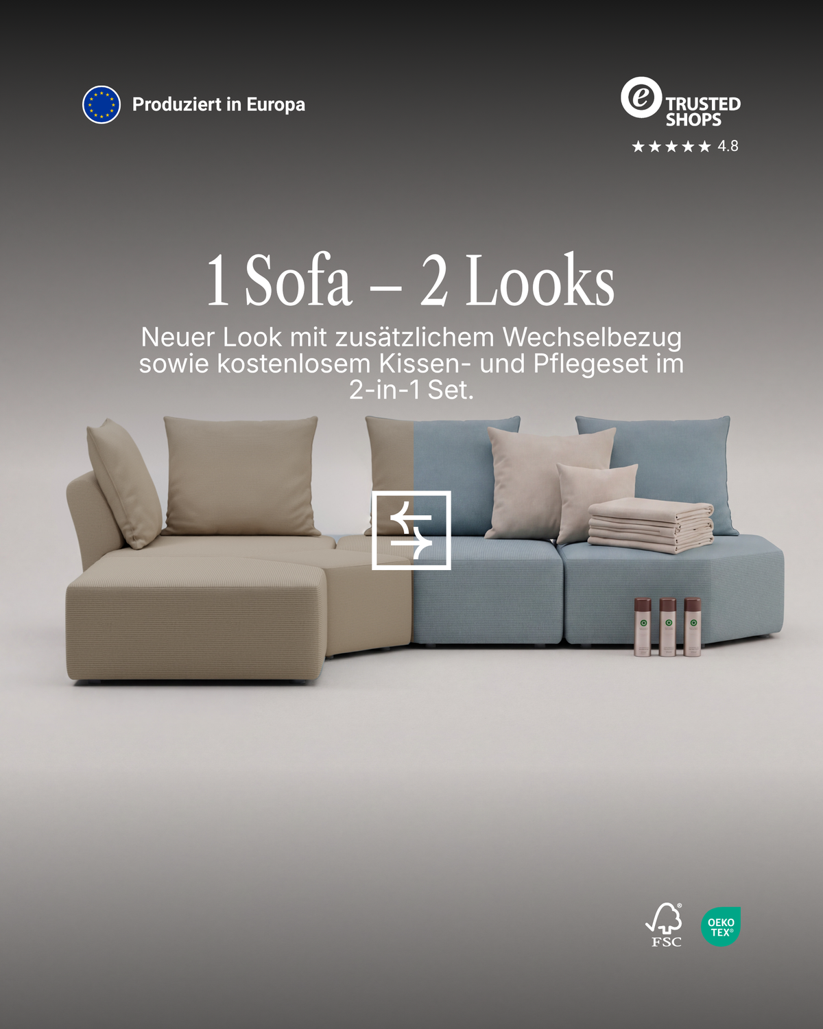 Katrina modular sofa with sleep function