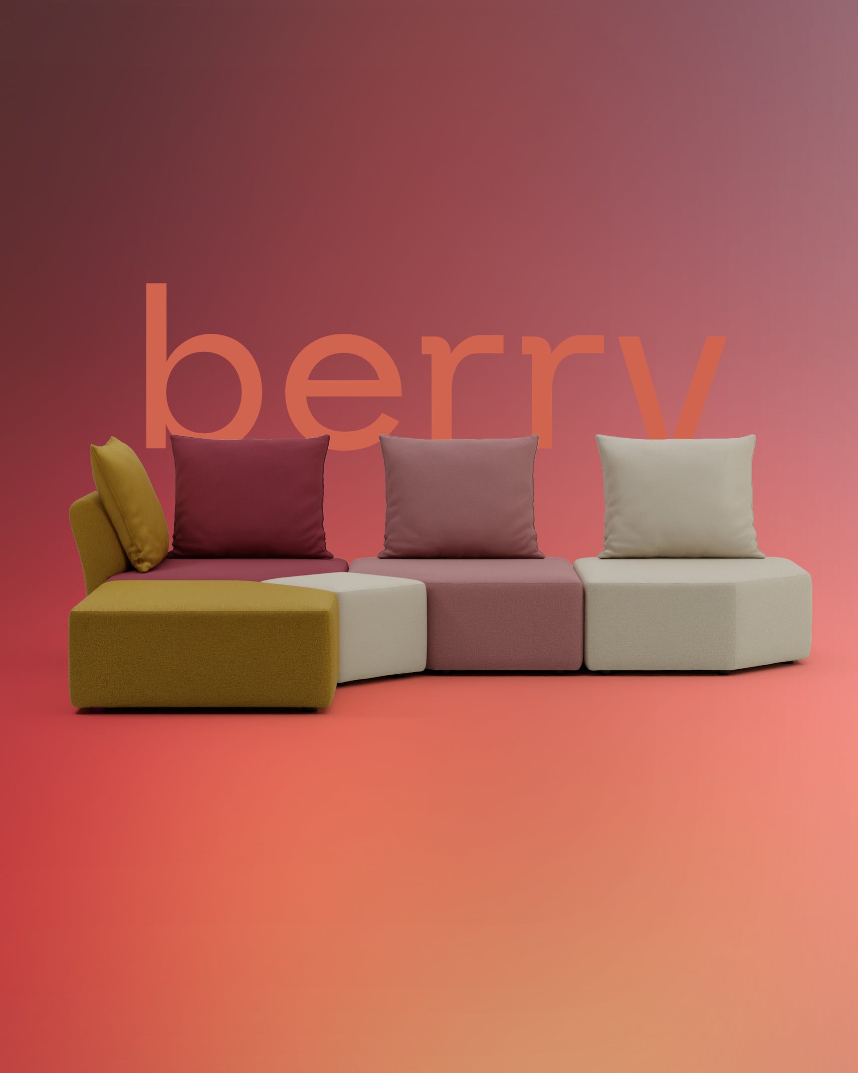 Special Edition Berry - Modulares Sofa Katrina 2.0