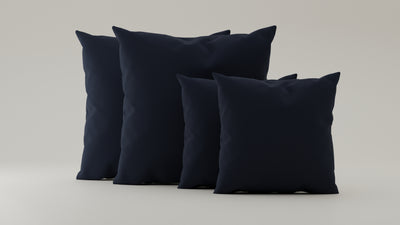 Navy-Bouclé / 2x 50x50cm / 2x 70x70cm