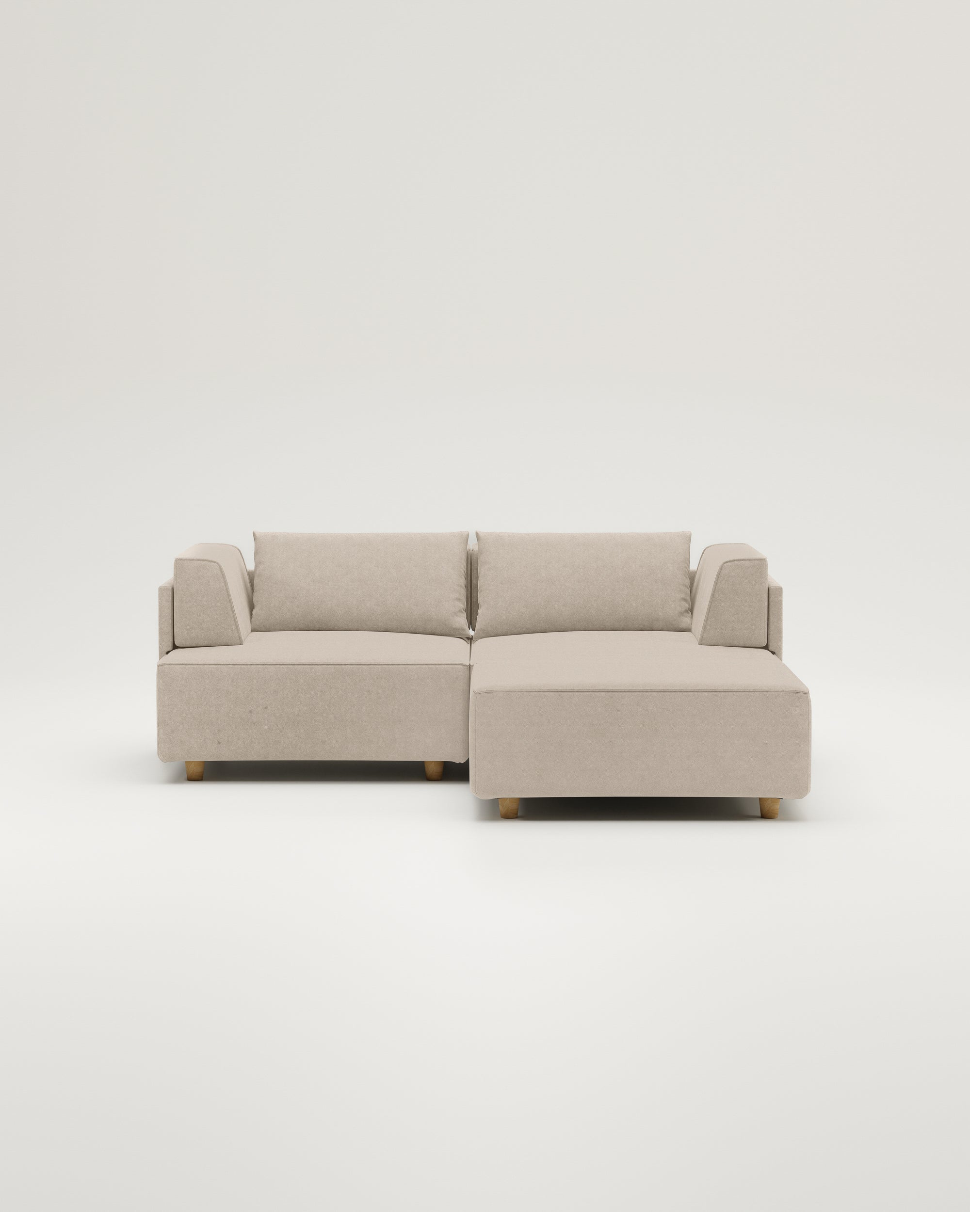 Modulares Sofa Louis 2-Sitzer mit Hocker und Schlaffunktion