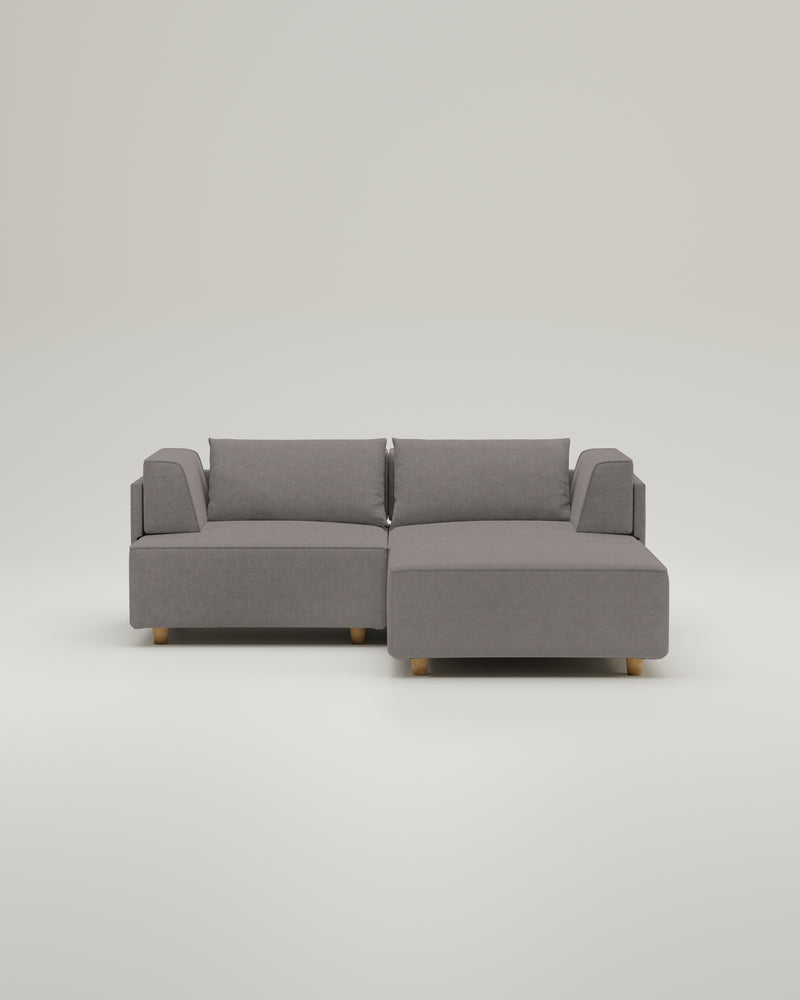 Modulares Sofa Louis 2-Sitzer mit Hocker und Schlaffunktion