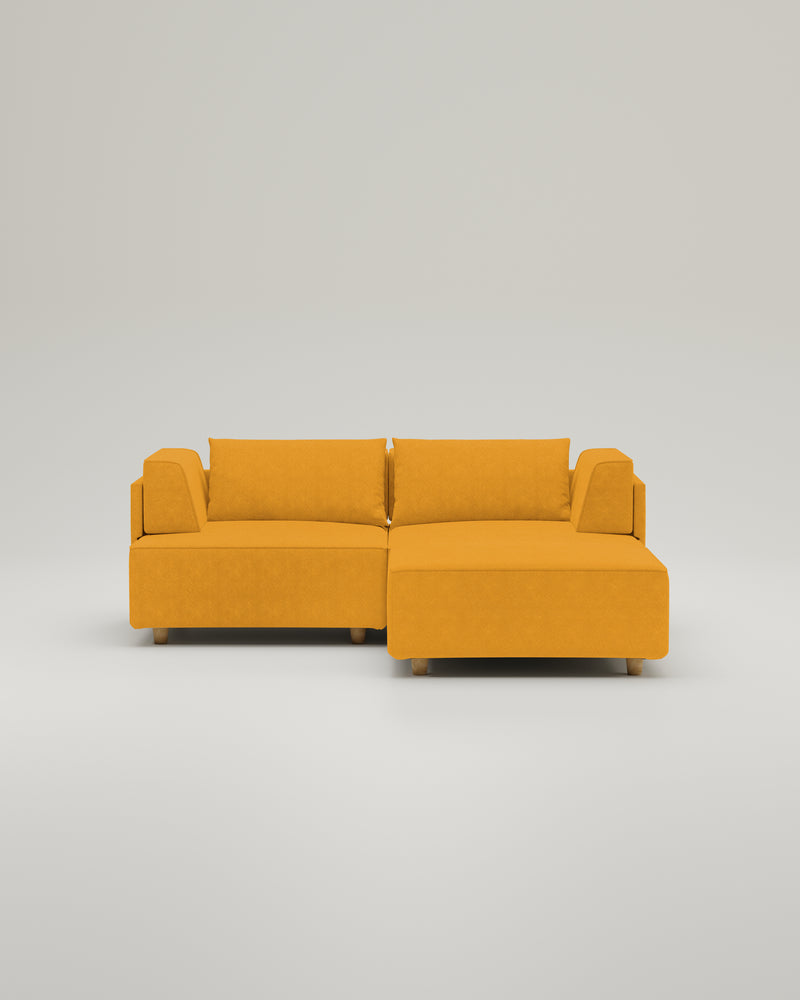 Modulares Sofa Louis 2-Sitzer mit Hocker und Schlaffunktion