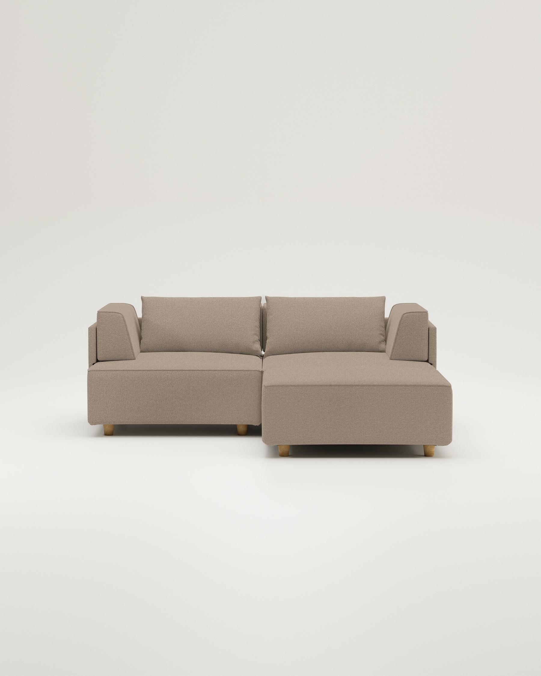 Fabric cover - Louis 2-seater modular sofa with footstool