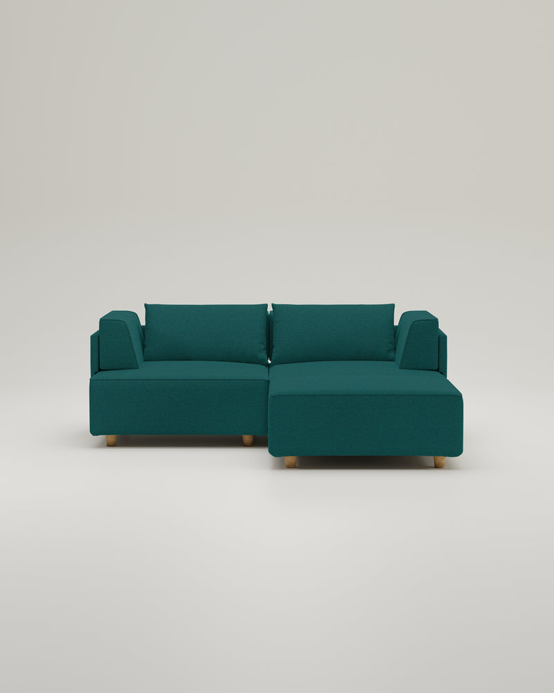 Modulares Sofa Louis 2-Sitzer mit Hocker und Schlaffunktion