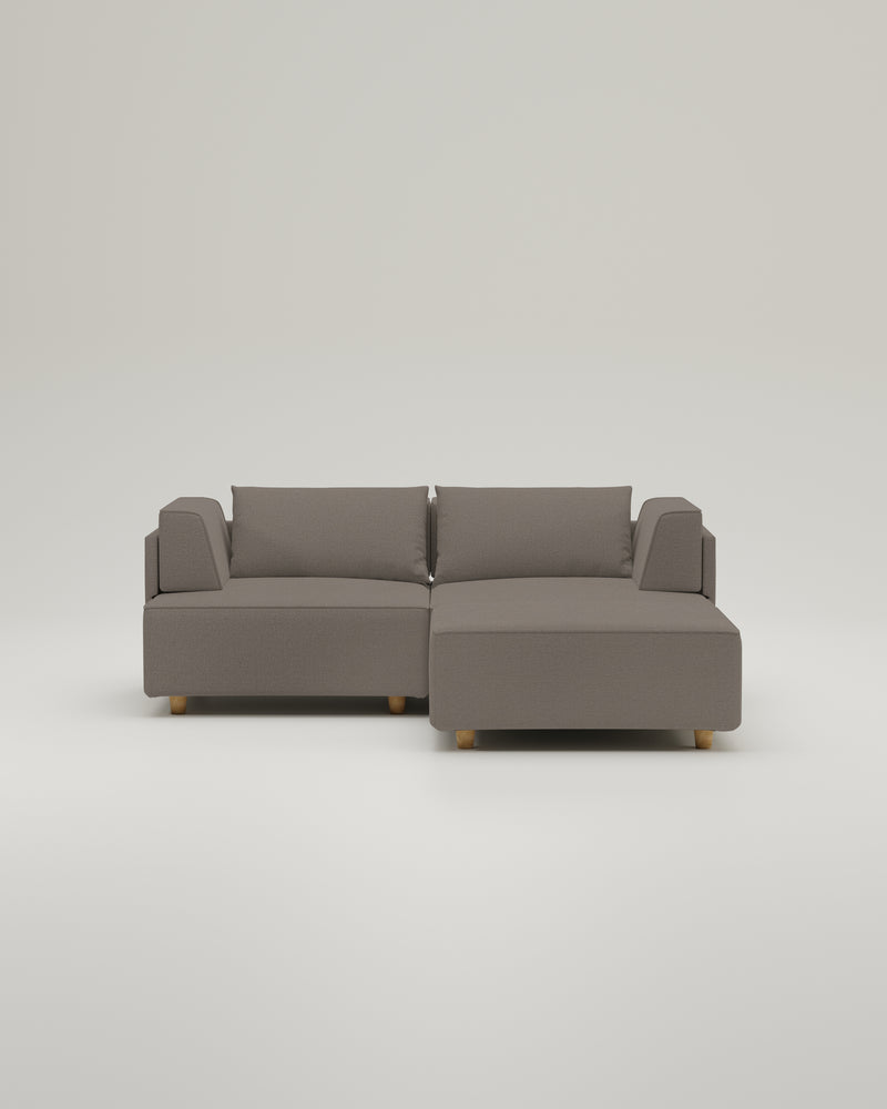 Modulares Sofa Louis 2-Sitzer mit Hocker und Schlaffunktion
