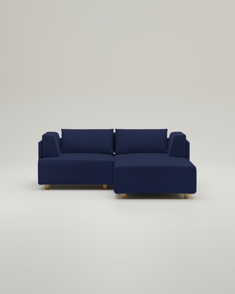 Modulares Sofa Louis 2-Sitzer mit Hocker und Schlaffunktion