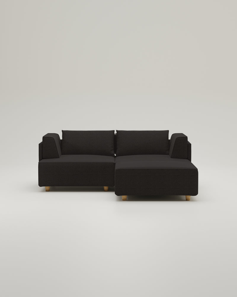 Modulares Sofa Louis 2-Sitzer mit Hocker und Schlaffunktion