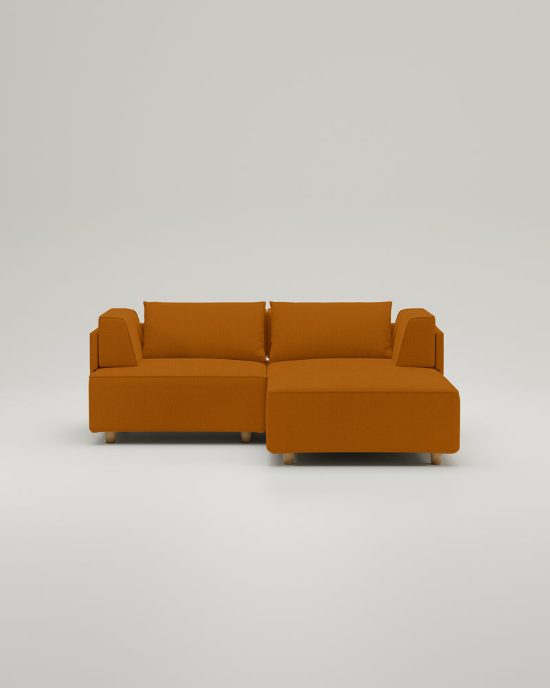 Modulares Sofa Louis 2-Sitzer mit Hocker und Schlaffunktion