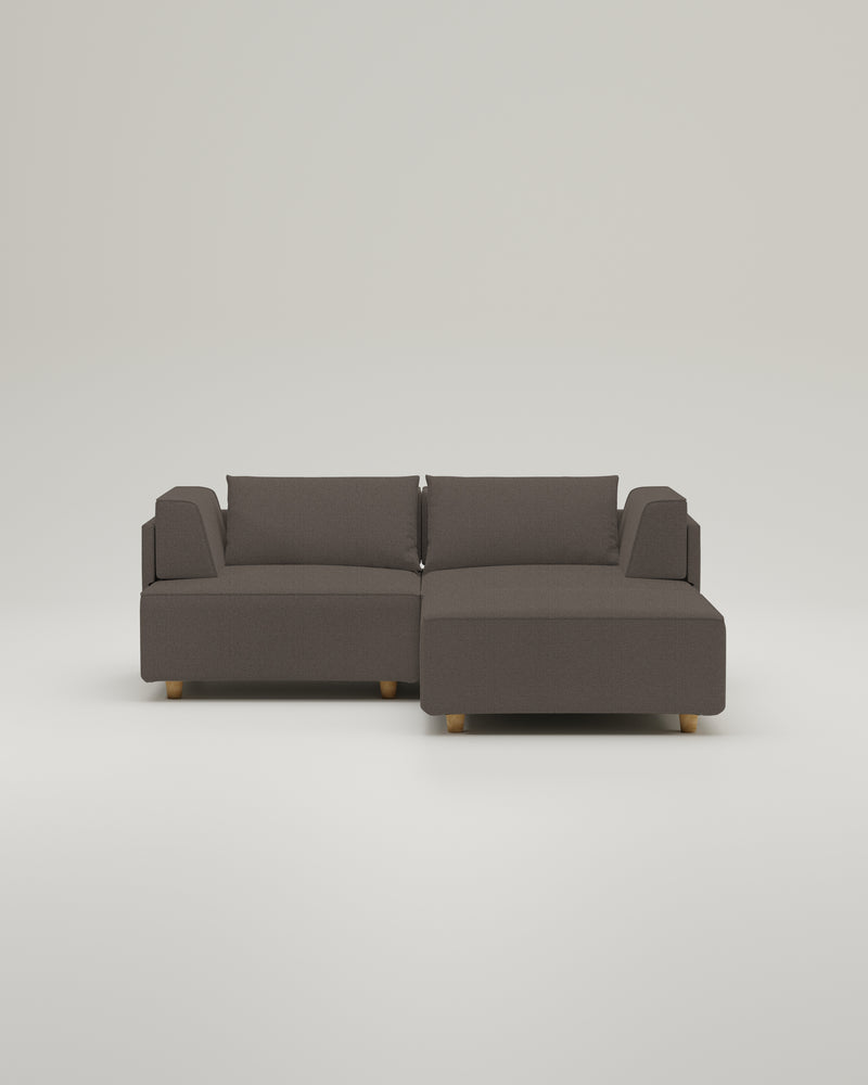 Modulares Sofa Louis 2-Sitzer mit Hocker und Schlaffunktion