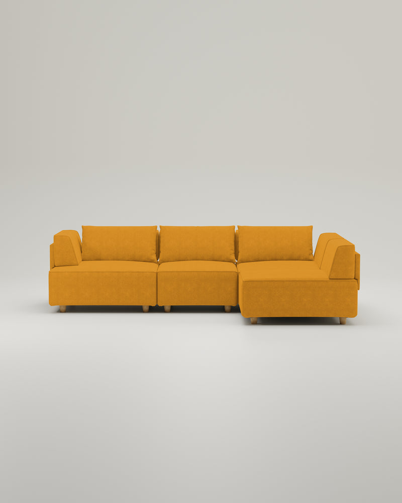 Modulares Sofa Louis 4-Sitzer mit Schlaffunktion