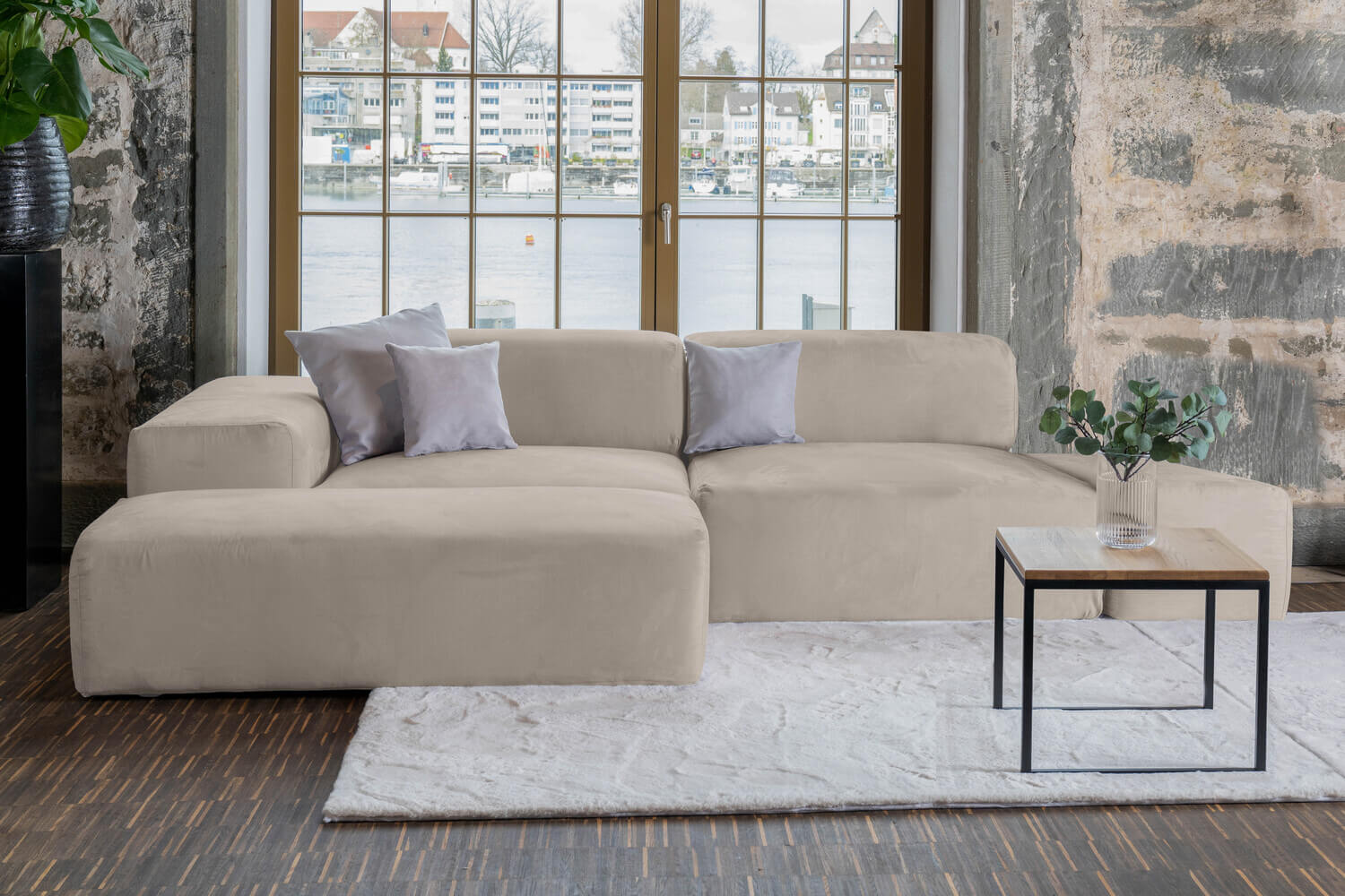Nina L modular sofa with sleep function