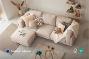 Modular sofa Donna XS With sleep function - fabric Nova
