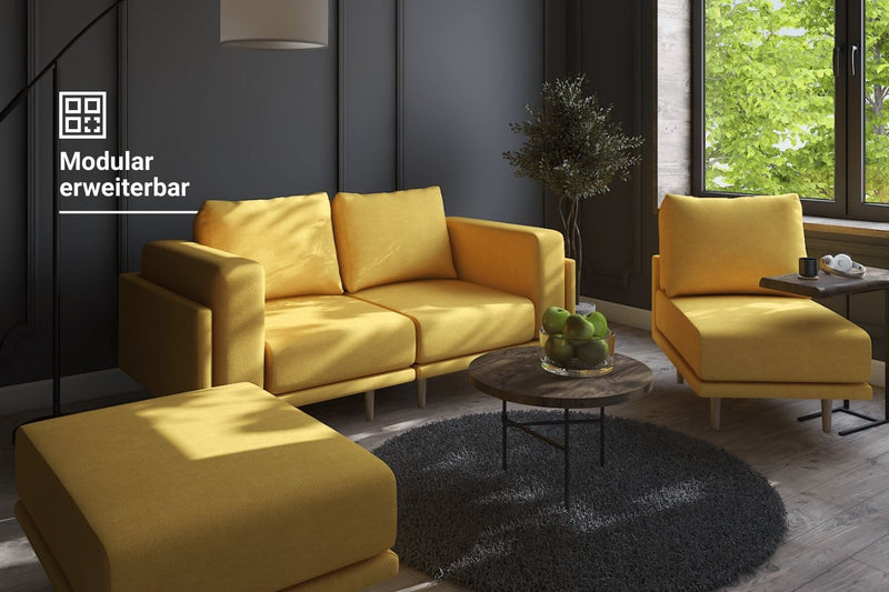 Modular sofa Donna XS With sleep function - fabric Nova