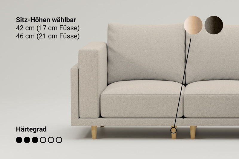 Modular sofa Donna XS With sleep function - fabric Nova