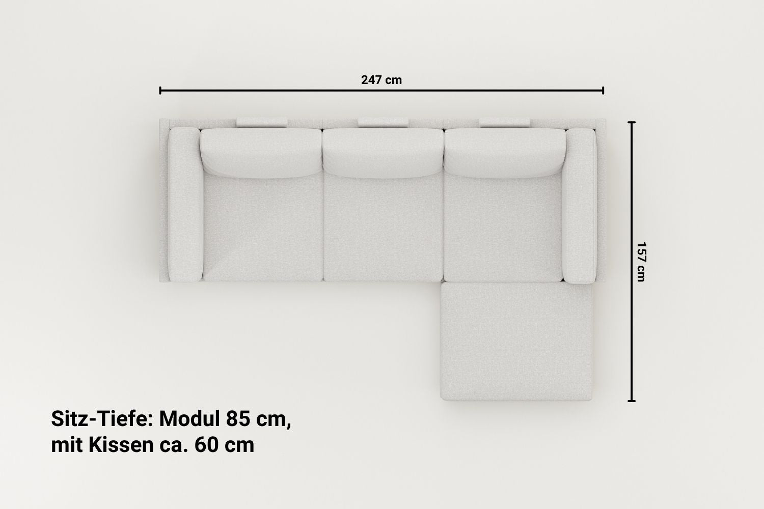 Modulares Sofa Donna 4-Sitzer mit Schlaffunktion