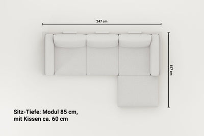 Stoffbezug - Modulares Sofa Donna mit Schlaffunktion - Stoff Nova