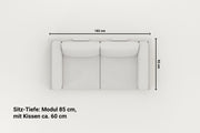 Modular sofa Donna XS With sleep function - fabric Nova
