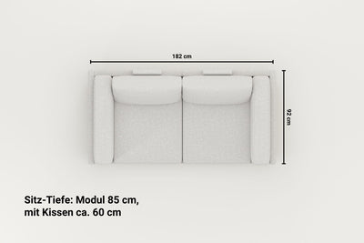 Modulares Sofa Donna 2-Sitzer mit Schlaffunktion