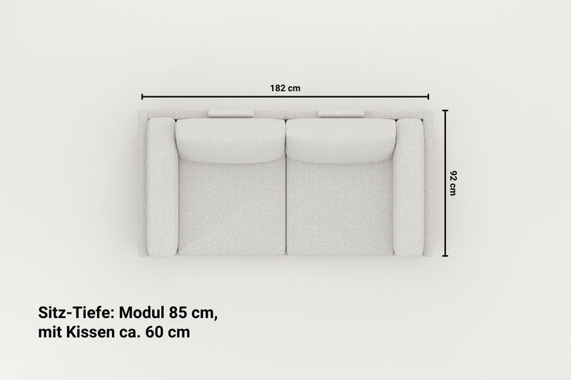 Modular sofa Donna XS With sleep function - fabric Nova