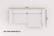 Harvey 4-seater modular corner sofa with sleep function