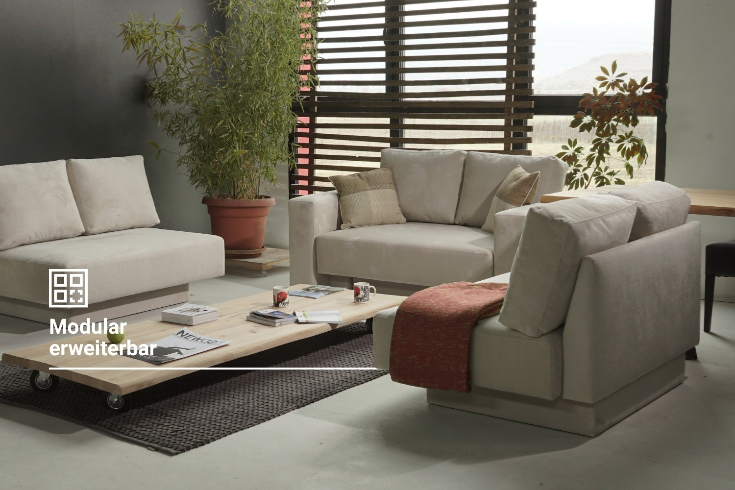 Jessica modular sofa with sleep function