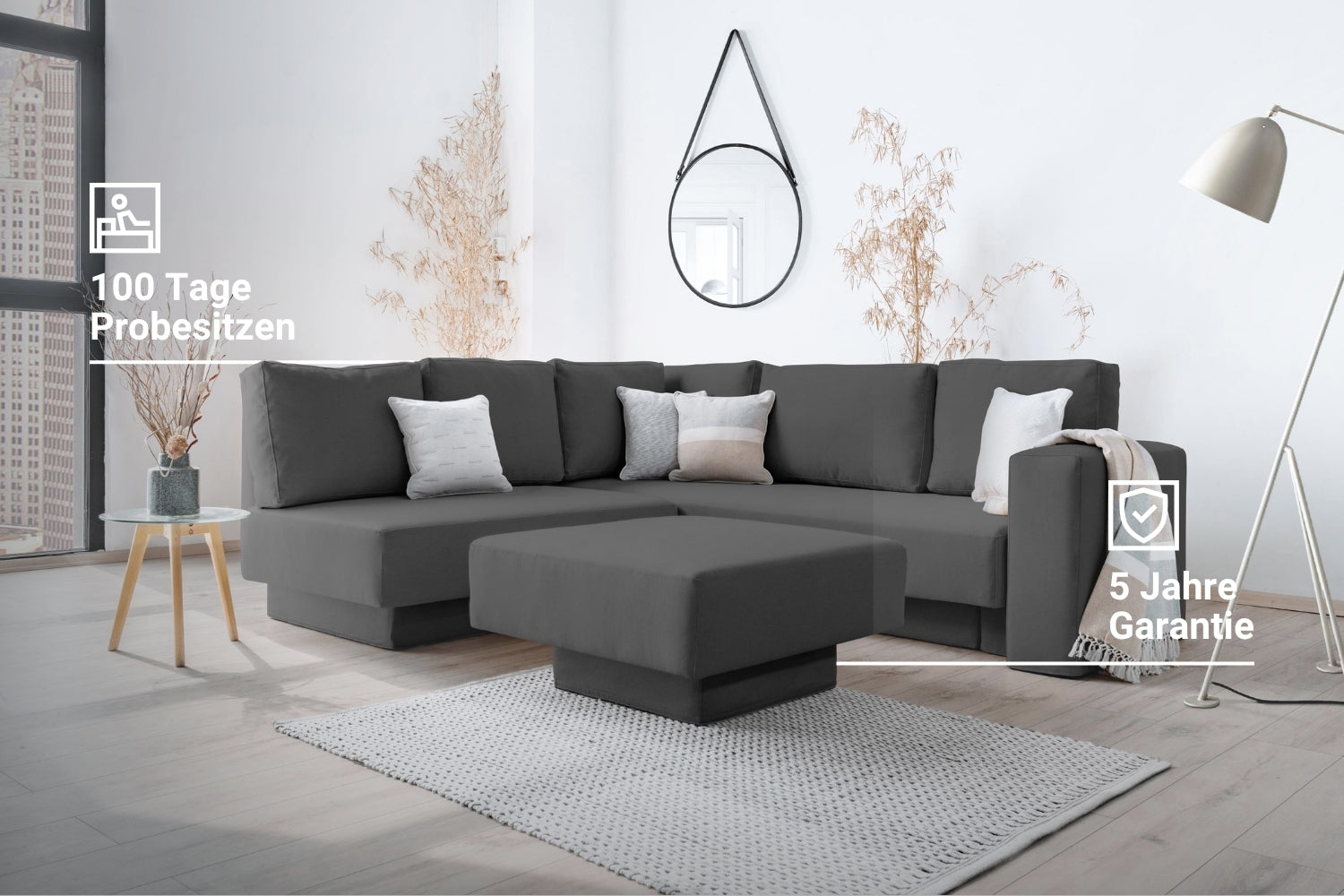 Jessica modular sofa with sleep function