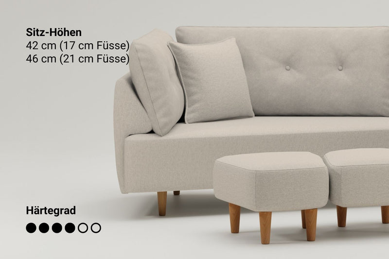 Modulares Sofa Mike mit Schlaffunktion