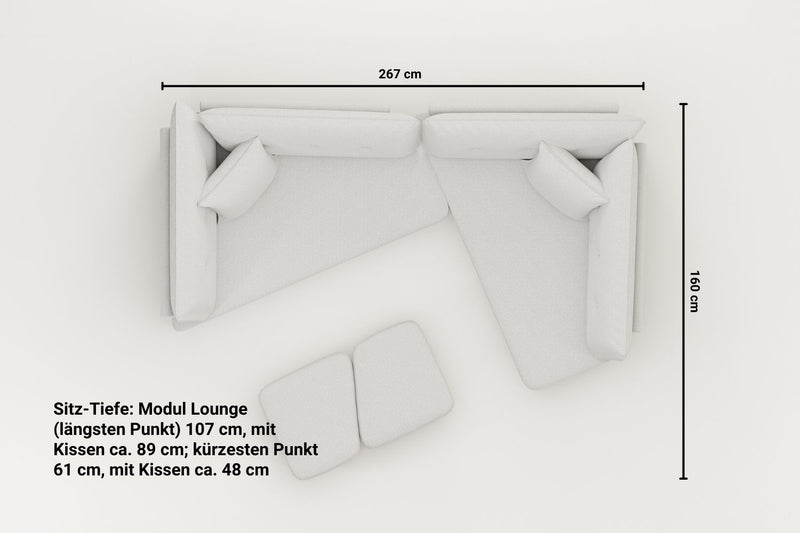 Modulares Sofa Mike mit Schlaffunktion