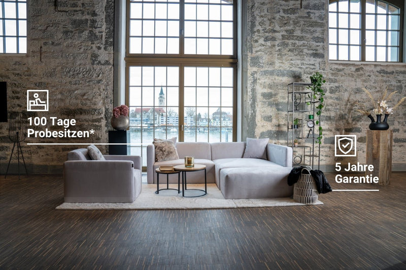 Modulares Ecksofa Paula 3-Sitzer mit Schlaffunktion