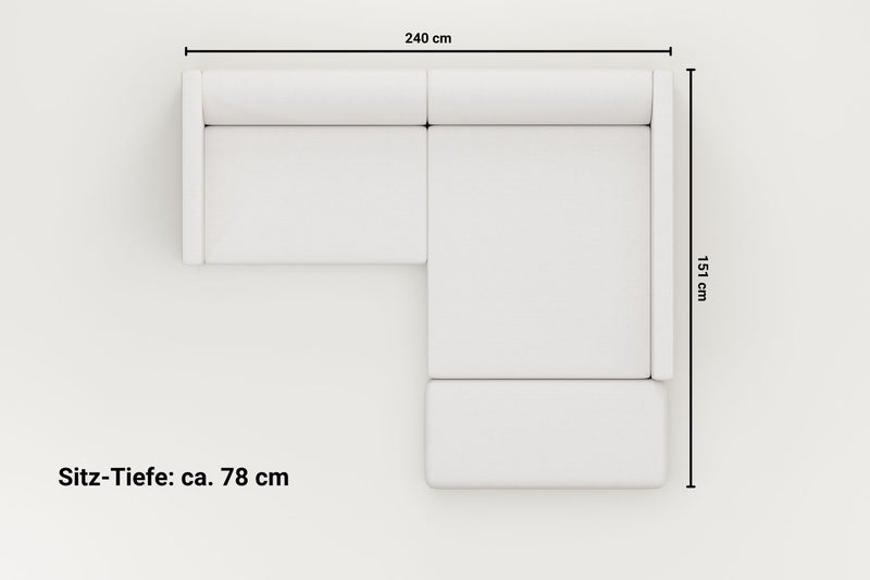 Modulares Ecksofa Paula 3-Sitzer mit Schlaffunktion