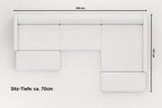 Modulares Sofa Paula U-Form / Wohnlandschaft mit Schlaffunktion